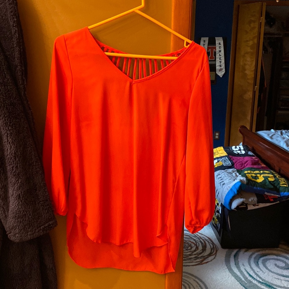 Renee C blouse with back detail